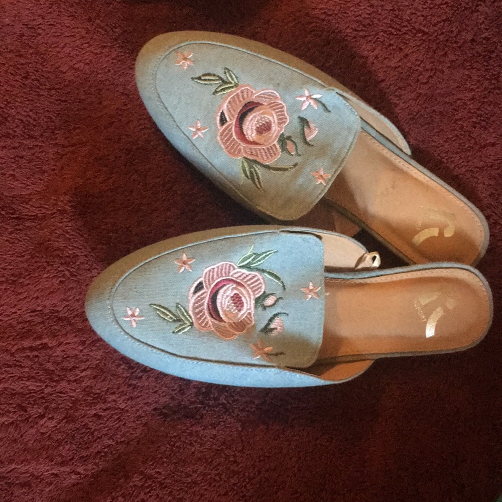 Slip on shoes.